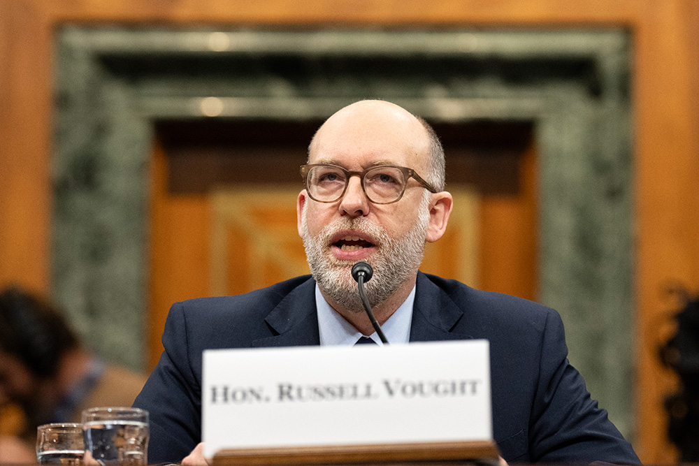Russell Vought, President Donald Trump's choice for director of the Office of Management and Budget, appears before the Senate Budget Committee during a hearing examining his nomination, on Capitol Hill in Washington Jan. 22, 2025. (AP/Jacquelyn Martin)