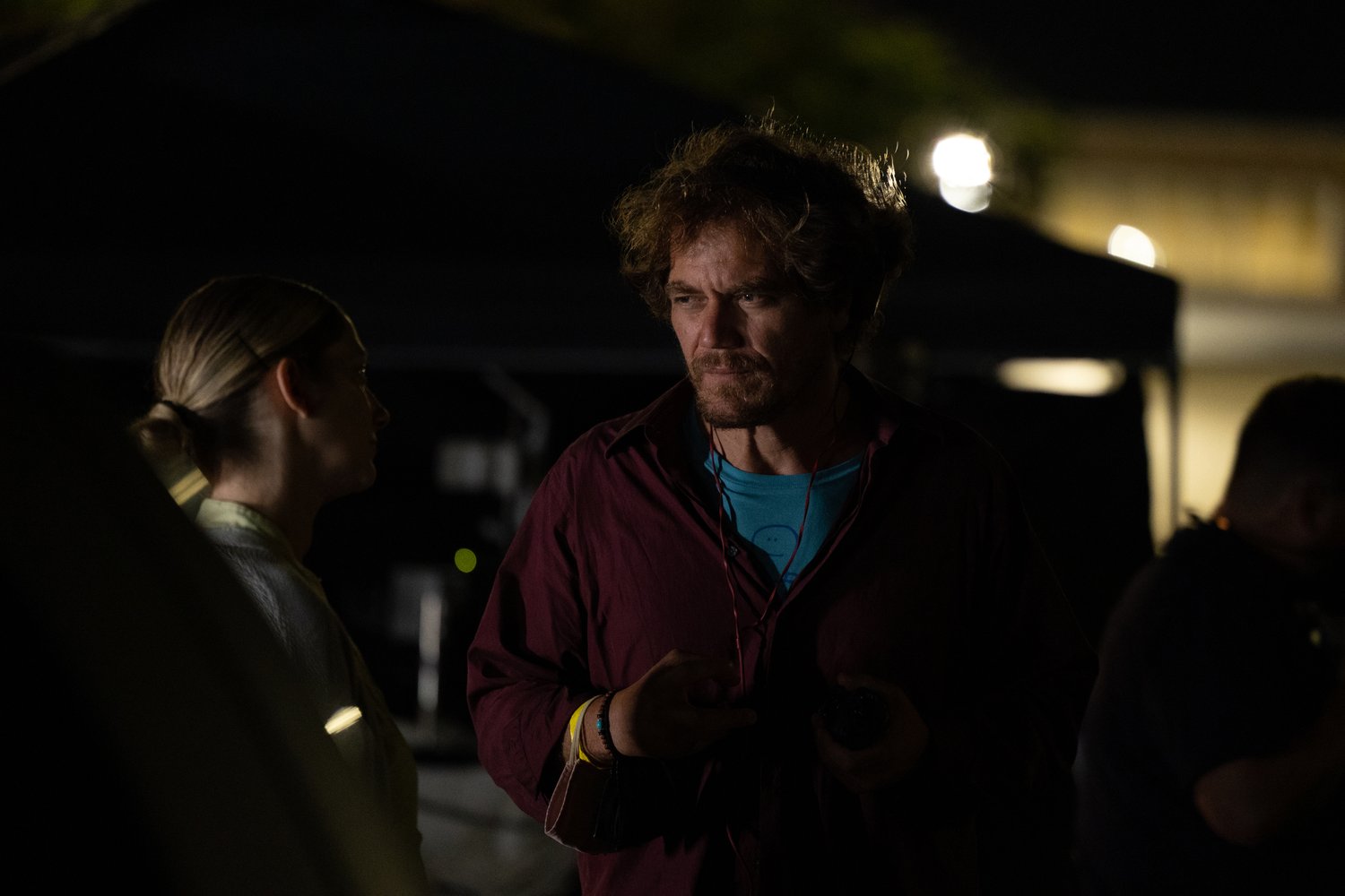 Michael Shannon and Judy Greer on set Director Michael Shannon and actor Judy Greer on the set of "Eric LaRue." (Magnolia Pictures)