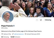 A screenshot of Pope Francis' @Pontifex Twitter account on April 21, 2023 (OSV News screenshot/Twitter)